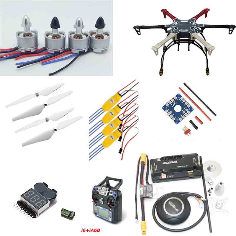 Drone Kit Hexacopter - โครงเฮกซาคอปเตอร์ F550 พร้อมชุดขาตั้งลงจอด พร้อมชุดควบคุมการบิน APM2.8 GPS