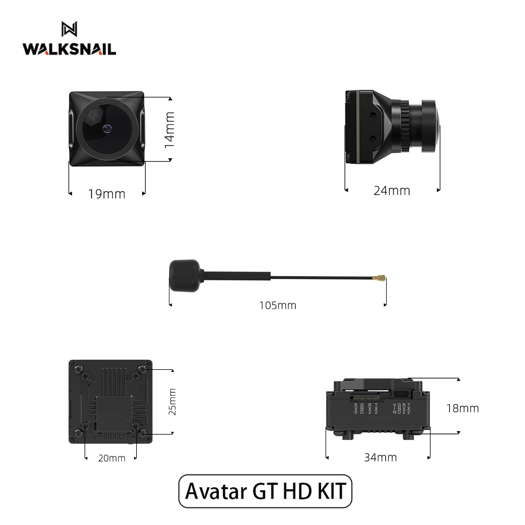 Walksnail Avatar GT HD KIT 2W  - Drone Kit With Camera บทวิจารณ์และราคา