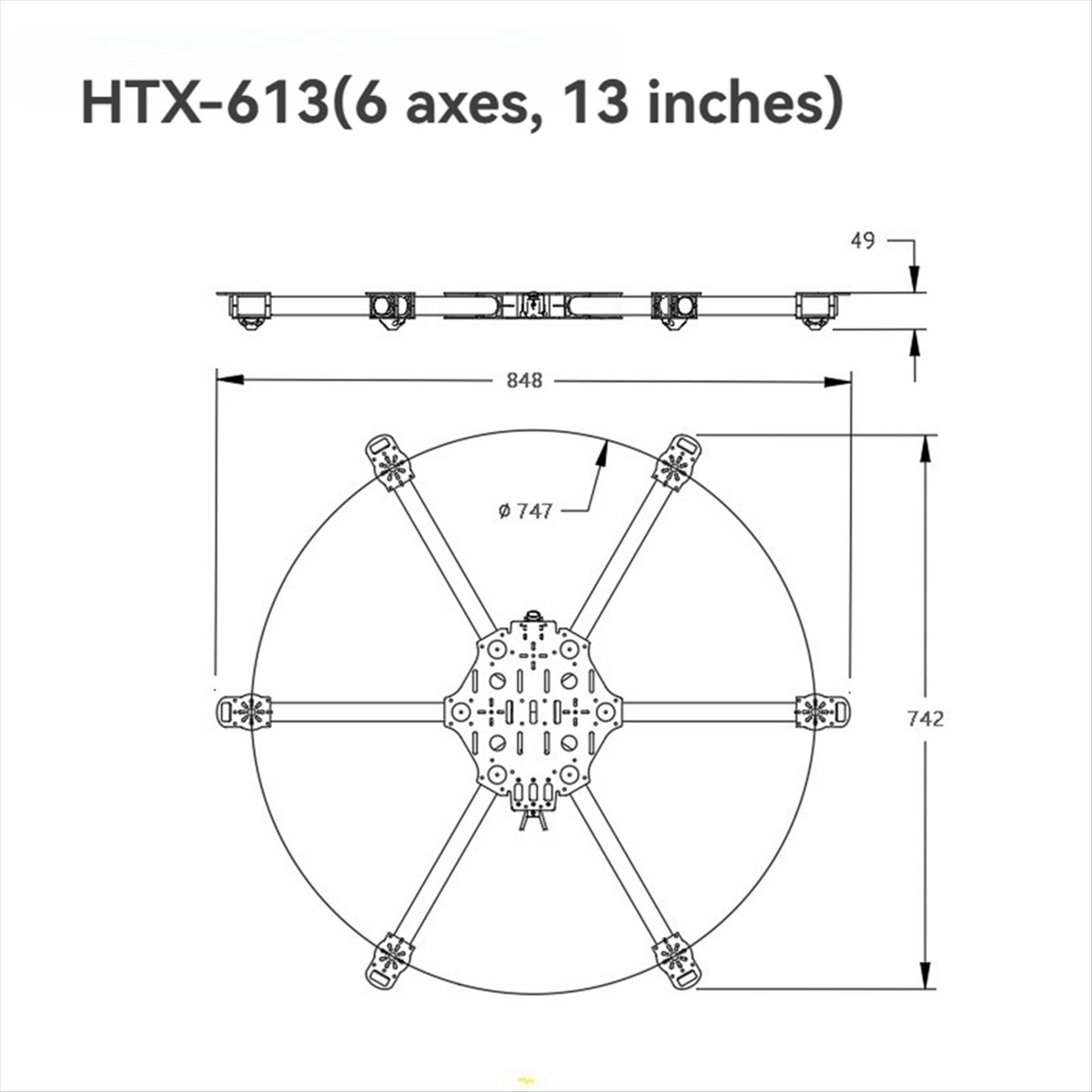 ~【A485Z】ชุดโครงเฮกซาคอปเตอร์สำ - Drone Kit Hexacopter บทวิจารณ์และราคา